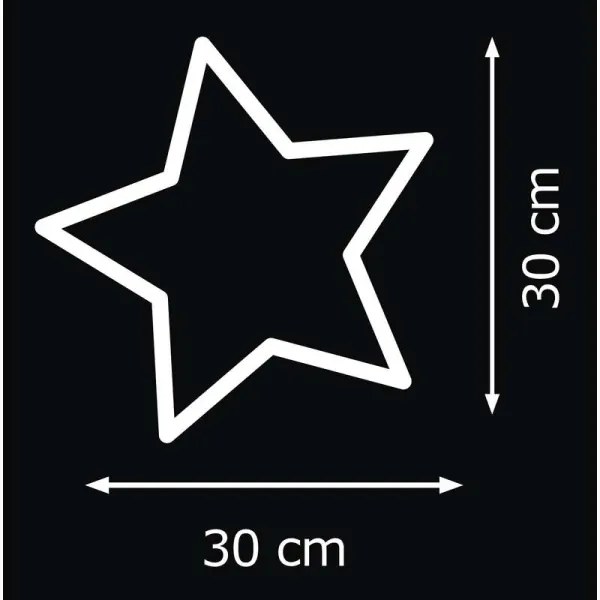 Decorazione natalizia da interno IP20 STAR 30xLED/3W/4,5V