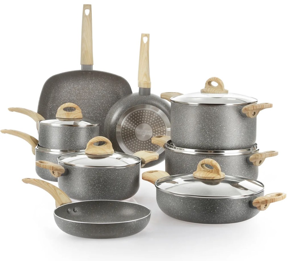 Batteria pentole 15 pezzi Mrs Wood