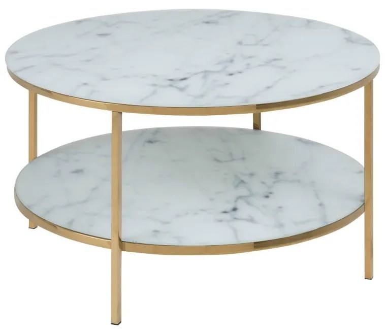 Tavolino rotondo bianco ø 80 cm Alisma - Actona