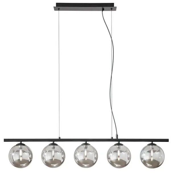 Lampadario Glamour Honey nero paralume nero 5x G9 LUCE AMBIENTE DESIGN