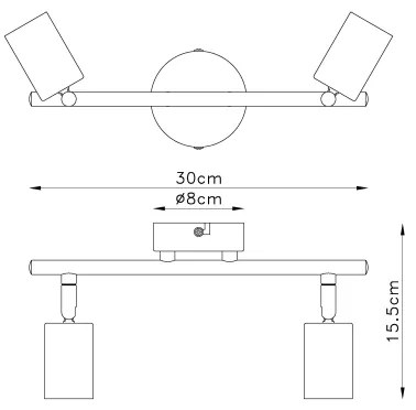 Globo 54008-2 - Luce Spot MARTHA 2xE27/60W/230V