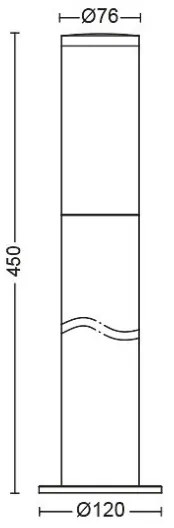 Philips 1746847PN - Lampada da esterno UTRECHT 1xE27/20W/230V IP44 45 cm