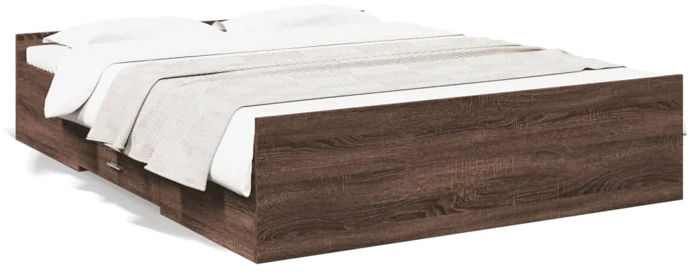 Giroletto Cassetti Rovere Marrone 150x200 Cm Legno Multistrato /