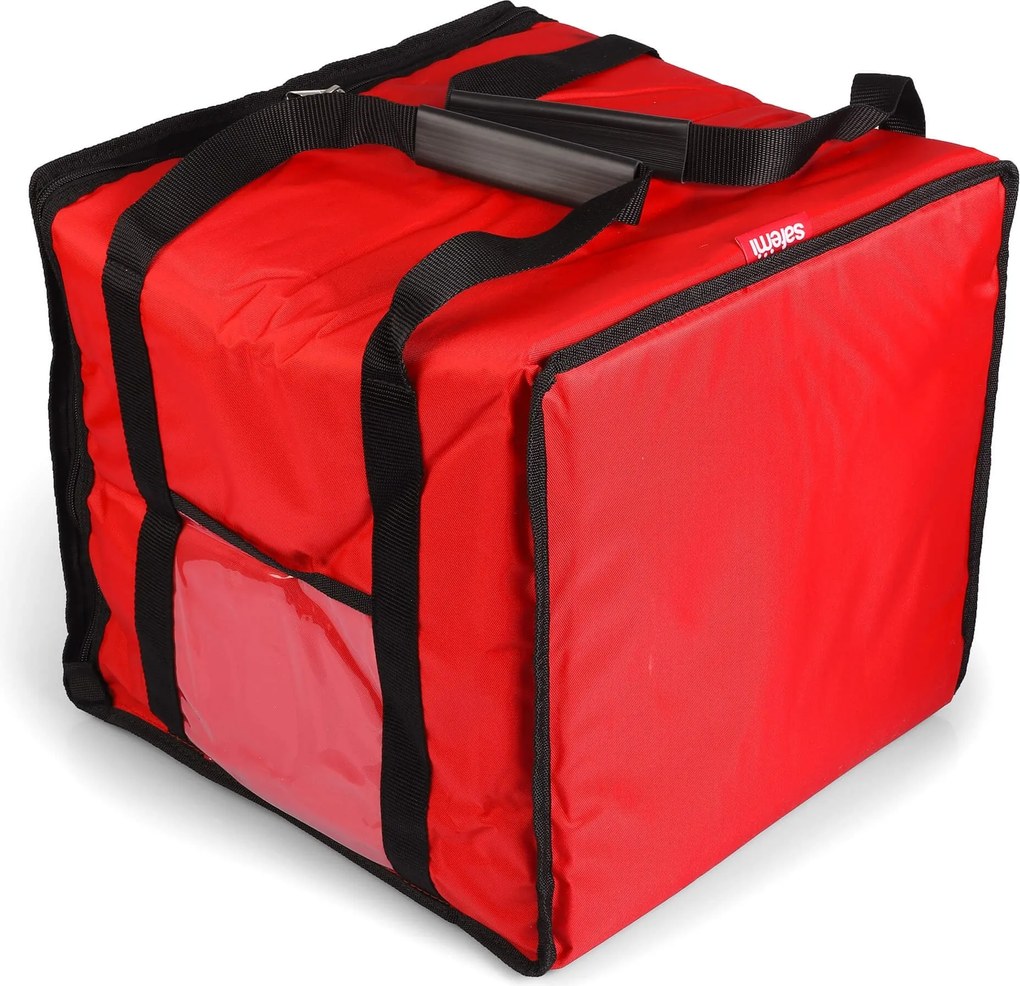 Borsa Termica Porta Pizze da Asporto 8/10 Cartoni Safemi Express 10 Rossa e Nera...