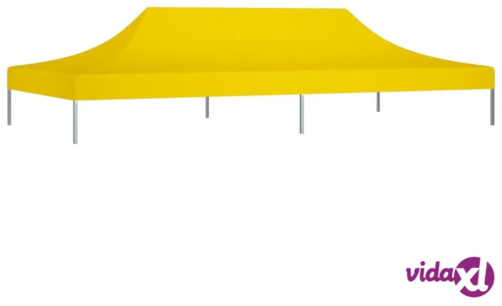 vidaXL Tetto per Tendone per Feste 6x3 m Giallo 270 g/m²