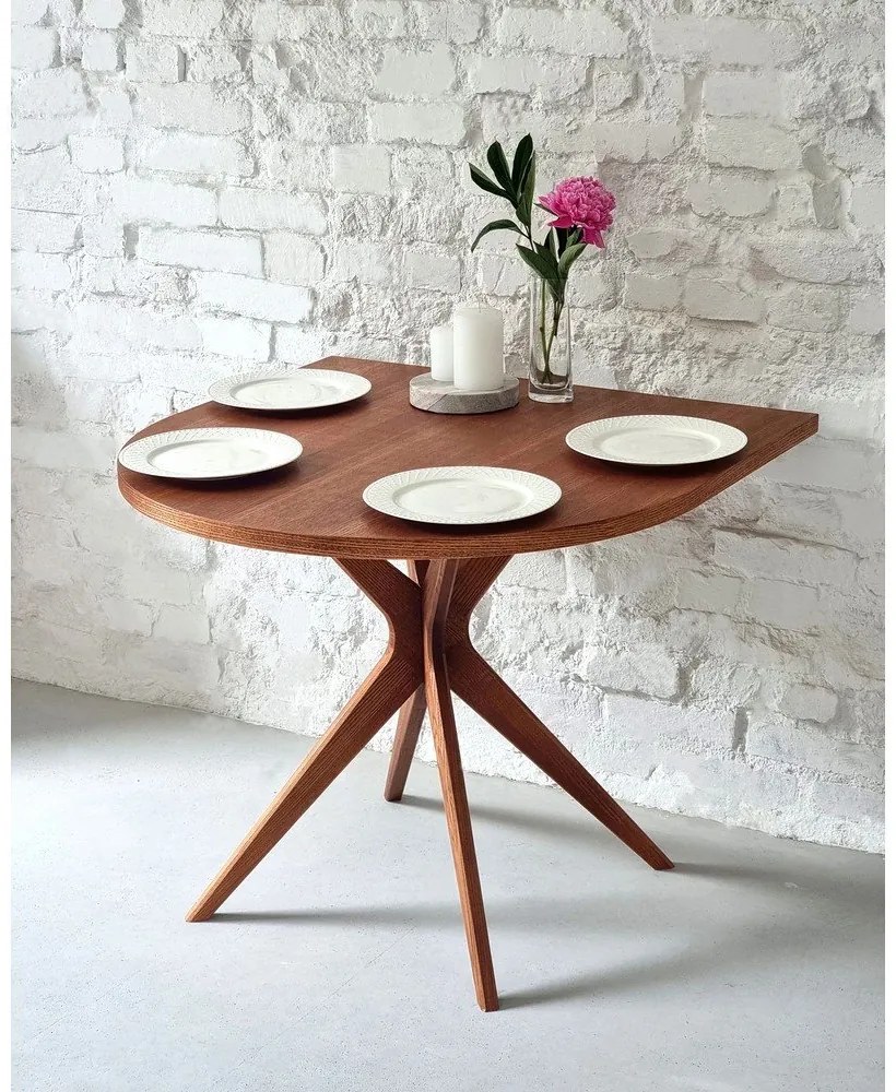 Tavolo da pranzo con effetto rovere 90x90 cm Jubi – Ragaba