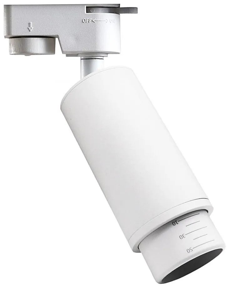 Faretto per sistema a binario MICA 1xGU10/25W/230V Monofase bianco