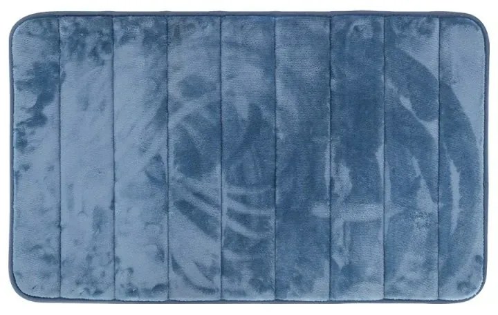 Tappeto bagno 100% poliestere 50x90 turchese cobalto antiscivolo Memo