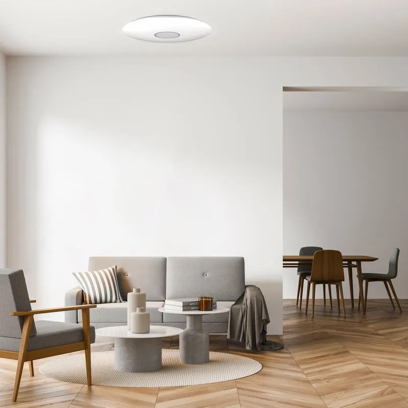 Plafoniera LED moderno Vizzini, bianco Ø 76 cm dimmerabile, 6600 lumen INSPIRE