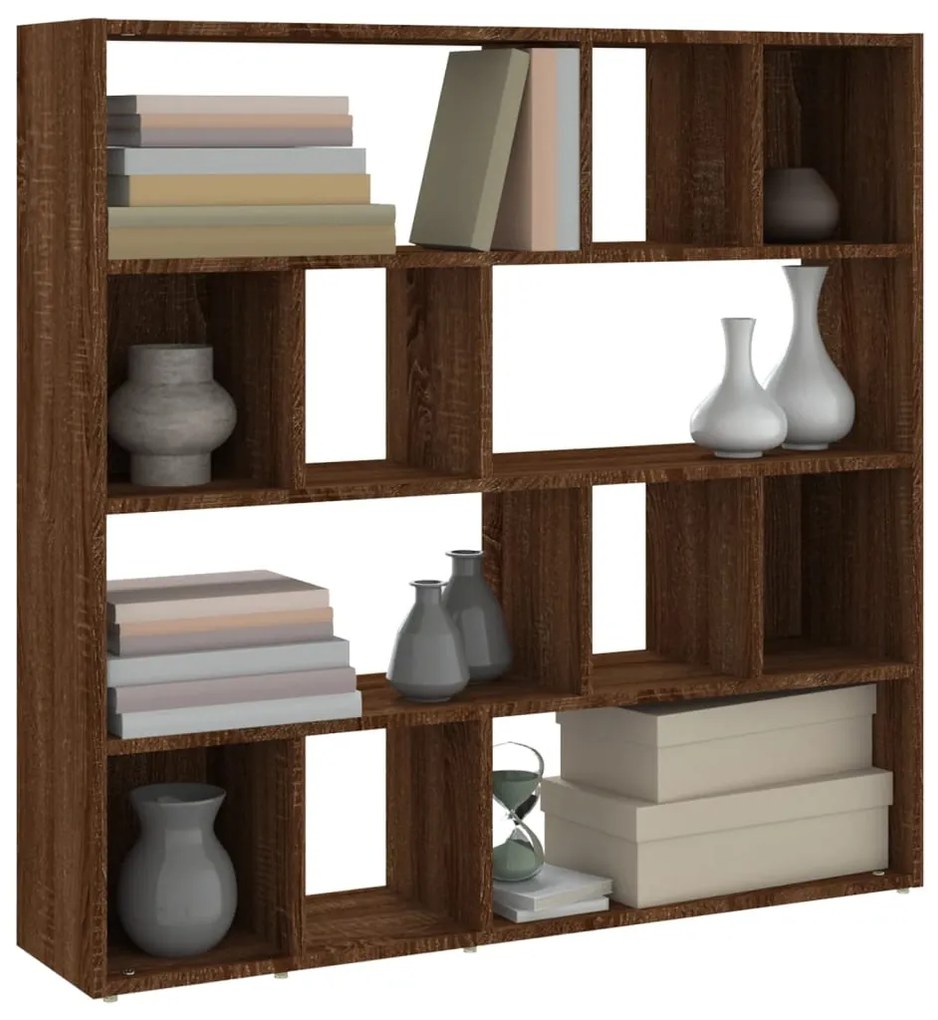 Libreria/divisorio rovere marrone 105x24x102 cm