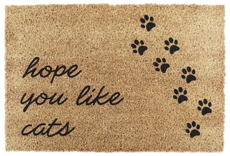 Zerbino in fibra di cocco 40x60 cm Hope You Like Cats - Artsy Doormats