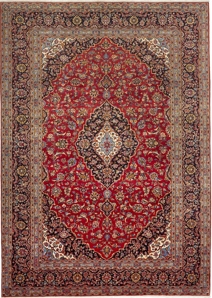 Kashan Tappeto persiano 350x250 Rosso (Iran) Annodato A Mano