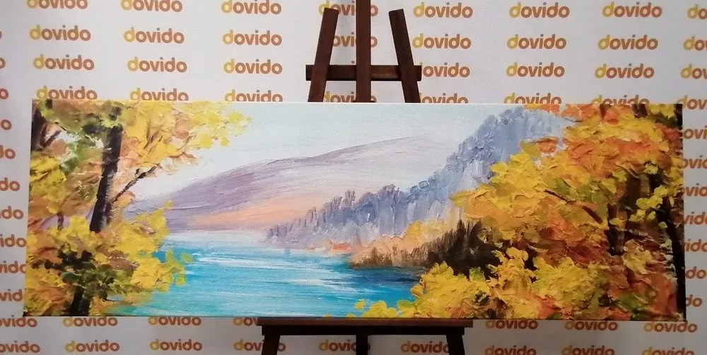 Stampa su tela – Scenario di un lago di montagna