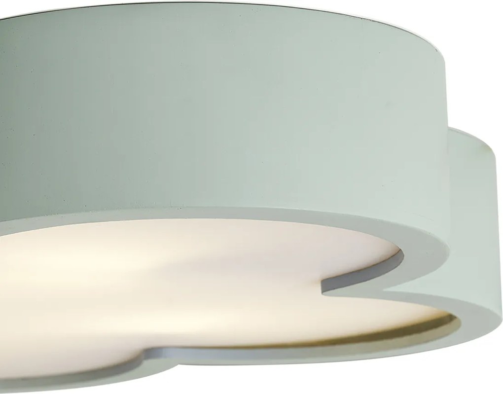 Plafoniera per bambini verde e bianca - Lucille