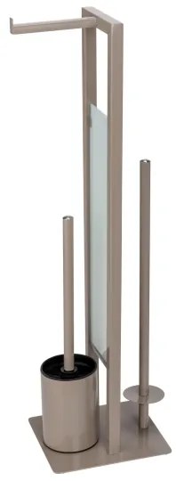 WENKO 25553100 - Scopino WC RIVALTA 18x70 cm beige/nero