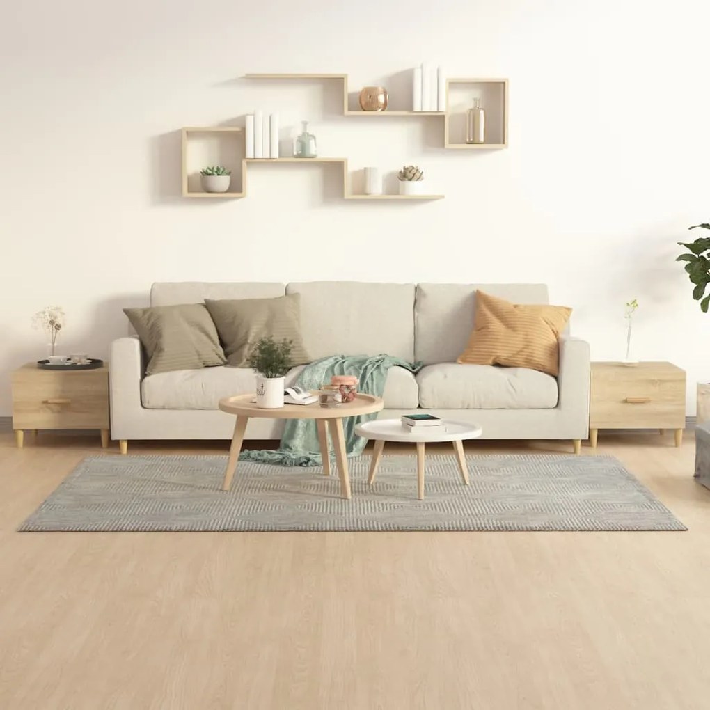 Tavolini Salotto 2pz Rovere Sonoma 50x50x40cm Legno Multistrato /