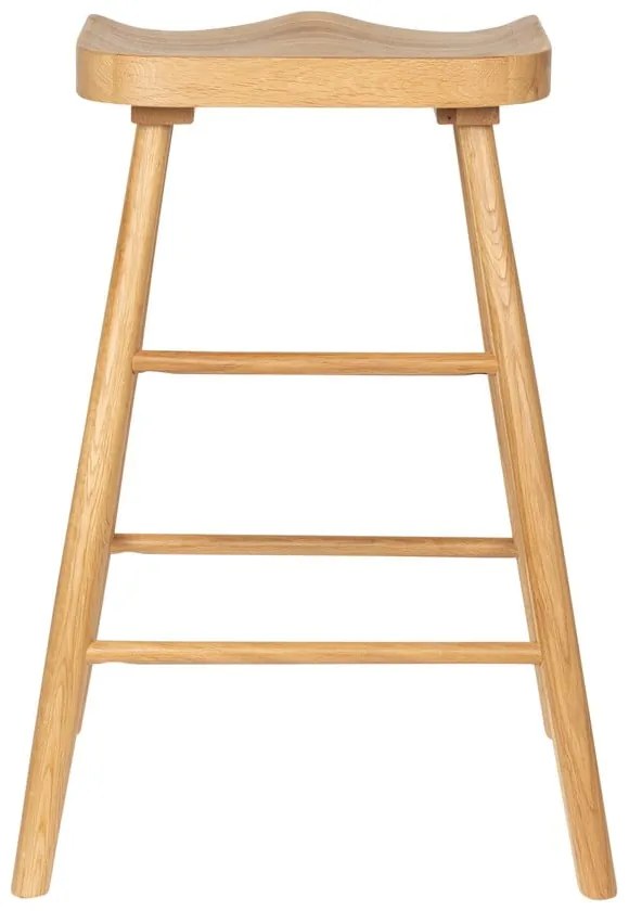 Sedia da bar di colore naturale in rovere massiccio (altezza della seduta 65,5 cm) Vander – White Label