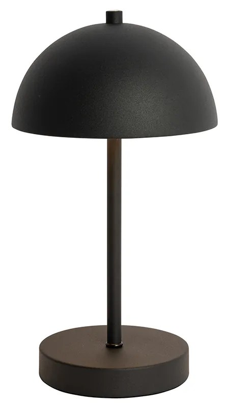 Set di 2 lampade da tavolo da esterno fungo nere ricaricabili - Keira