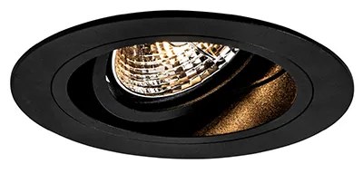 Faretto da incasso rotondo nero orientabile - Chuck 70