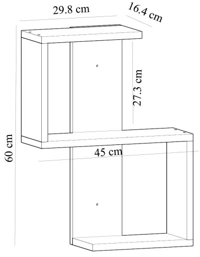 Mensola da parete OCTA 60x45 cm bianca