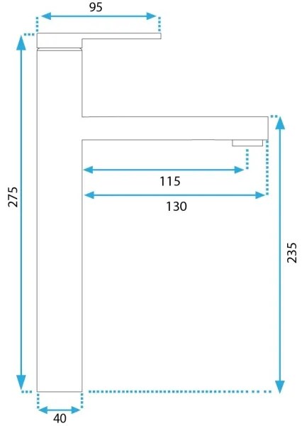 REA-B6215 - Miscelatore per lavabo PIXEL 27,5 cm oro