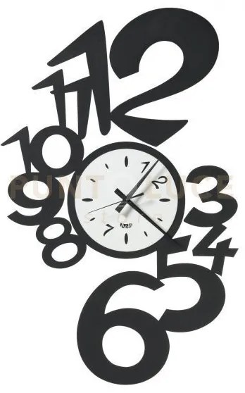 Orologio da parete di design lupin grande nero e bianco marmo