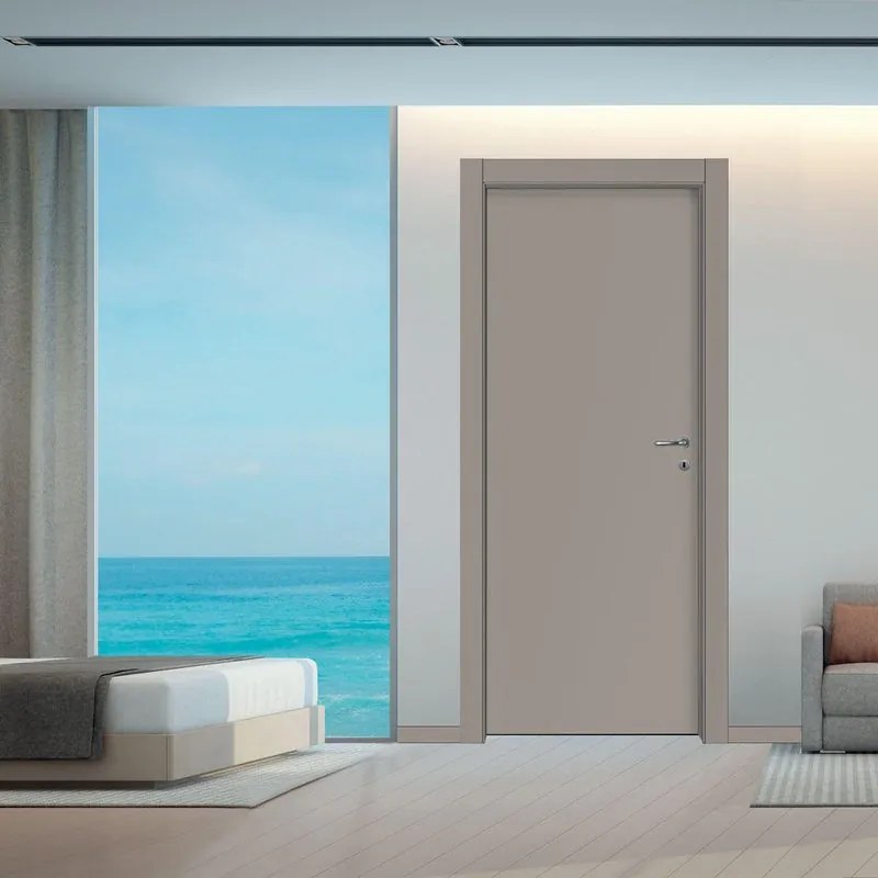 Porta interna a battente Harry in legno colore grigio, L 60 x H 210 cm, apertura reversibile