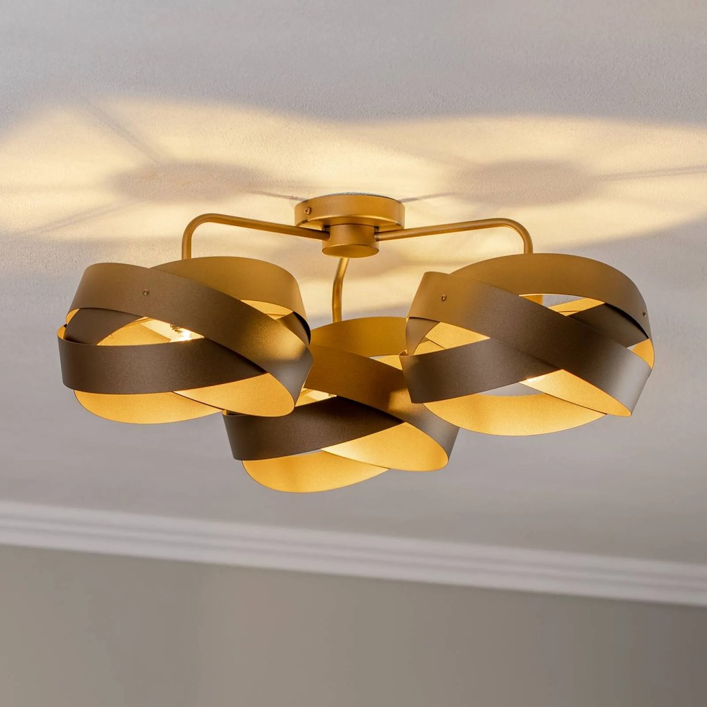 Plafoniera soffitto Tornado Euluna, dimmerabile, Marrone / Ruggine, Soggiorno / Sala da pranzo, Metallo, Moderno, Plafoniera