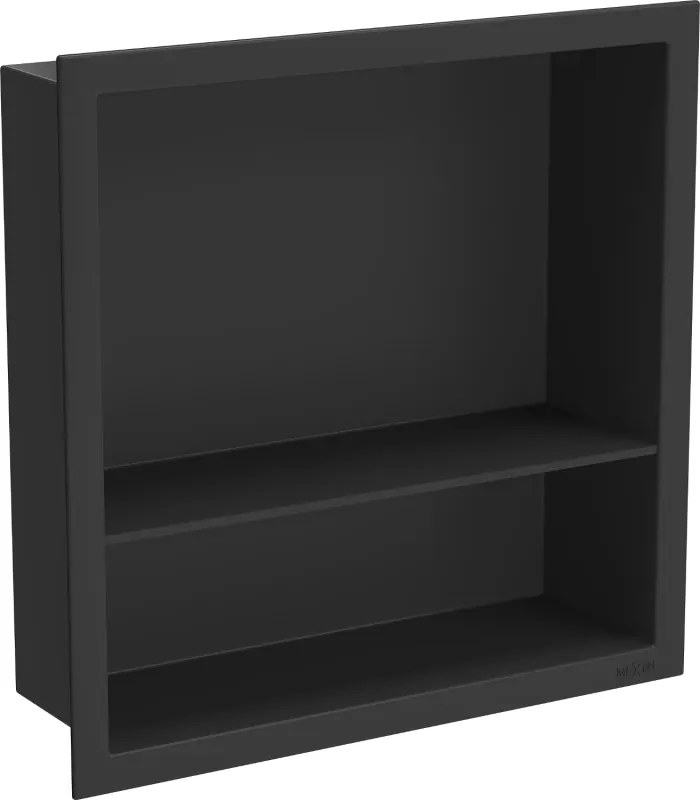 Mexen X-Wall-R mensola ad incasso con flangia e ripiano 30 x 30 cm, nero - 1970303010S