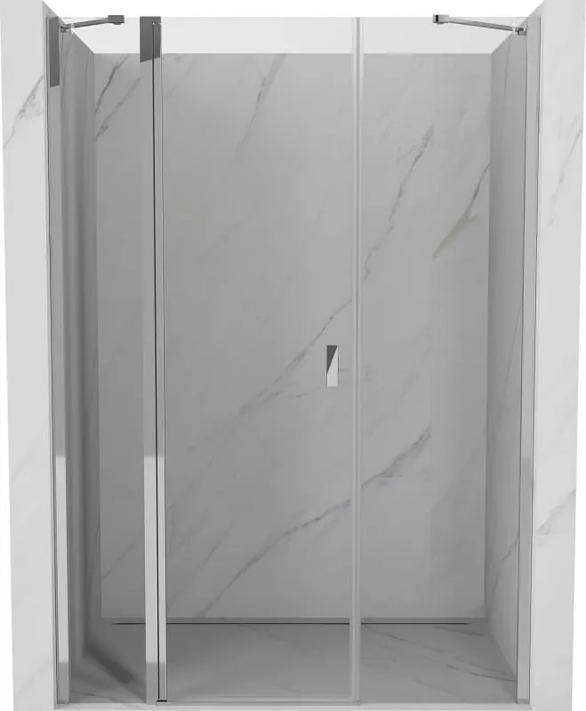 Mexen Mist porta doccia a battente 130 cm, trasparente, cromo - 8A4-130-001-01-00