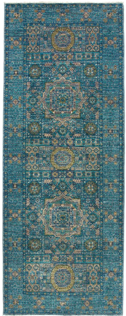Mamluk Tappeto 210x80 Grigio (Pakistan) Annodato A Mano