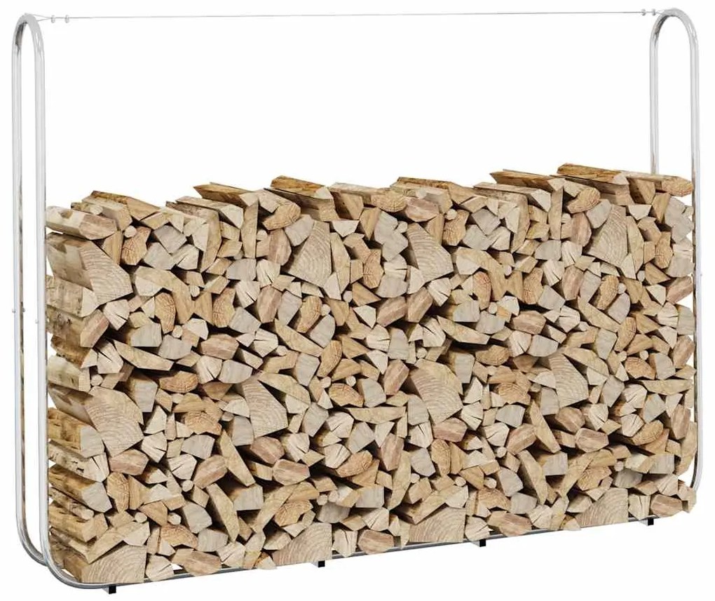 Rastrelliera Per Legna 200x25x150 Cm İn Acciaio Zincato /