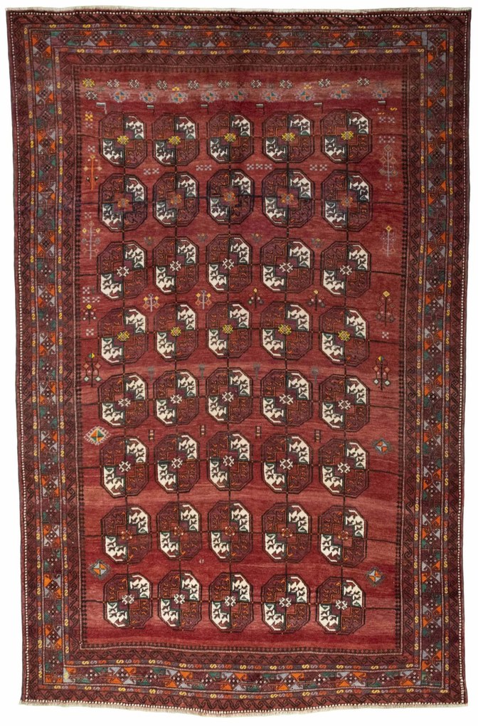 Tappeto persiano 360 x 230 Rosso (Iran) Annodato A Mano