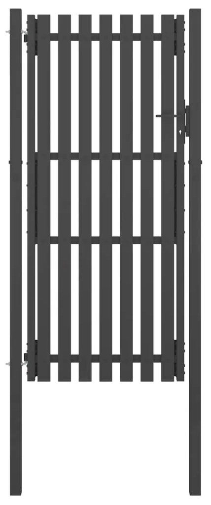 Cancello Per Recinzione İn Acciaio 1x2,5 M Antracite /