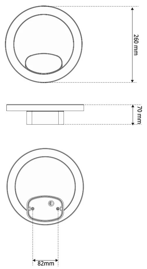 Applique LED 12W Circolare IP65 CCT con LED OSRAM - Antracite