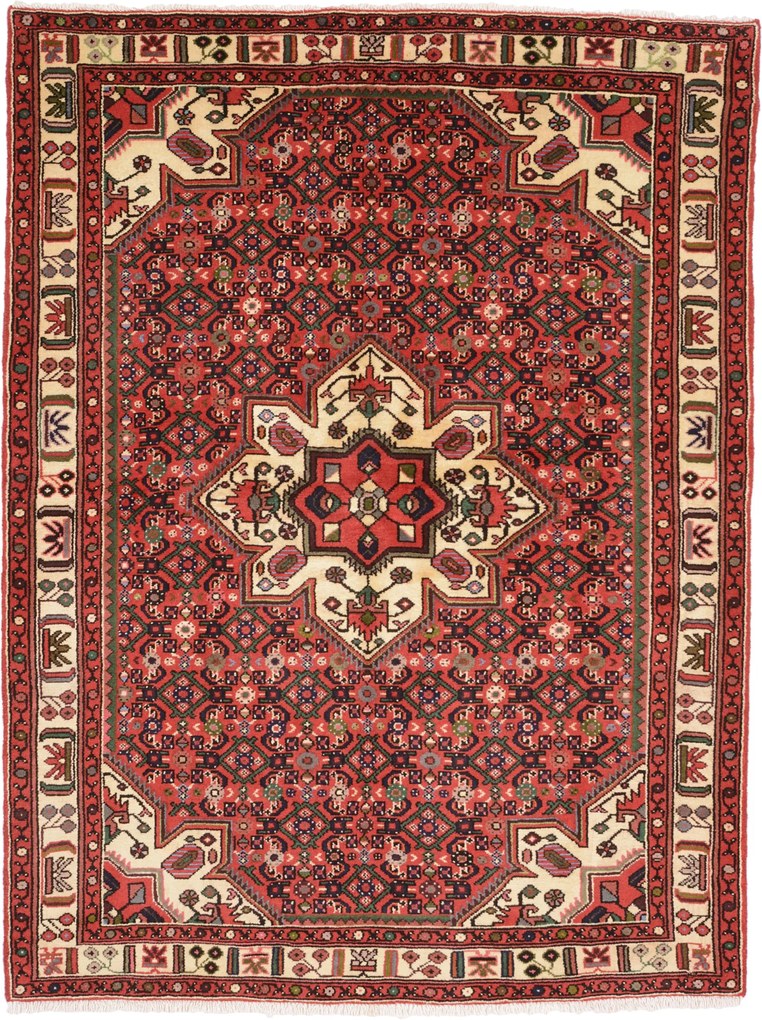 Hosseinabad Tappeto 150x200 (Iran) Annodato A Mano