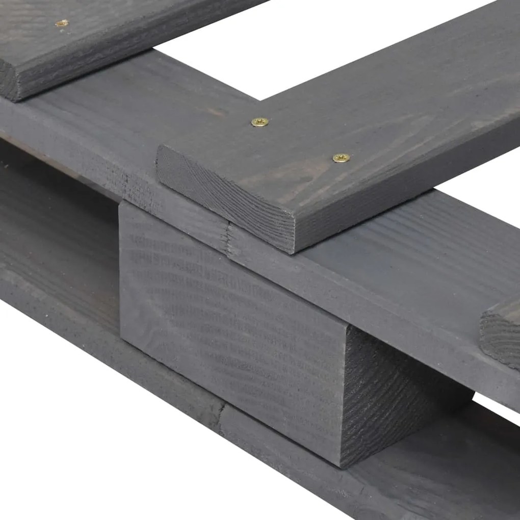 Giroletto in pallet grigio legno massello di pino 90x200 cm