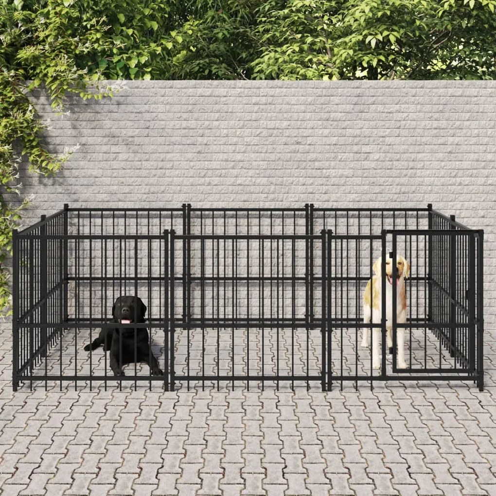 Gabbia Per Cani Da Esterno İn Acciaio 5,63 M² /