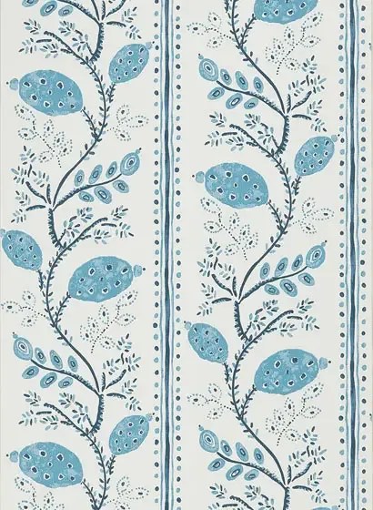 Tapete Pomegranate Trail von Nina Campbell - Indigo/ Blue