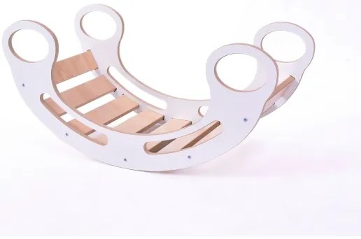 Altalena multifunzione Montessori bianco/acero