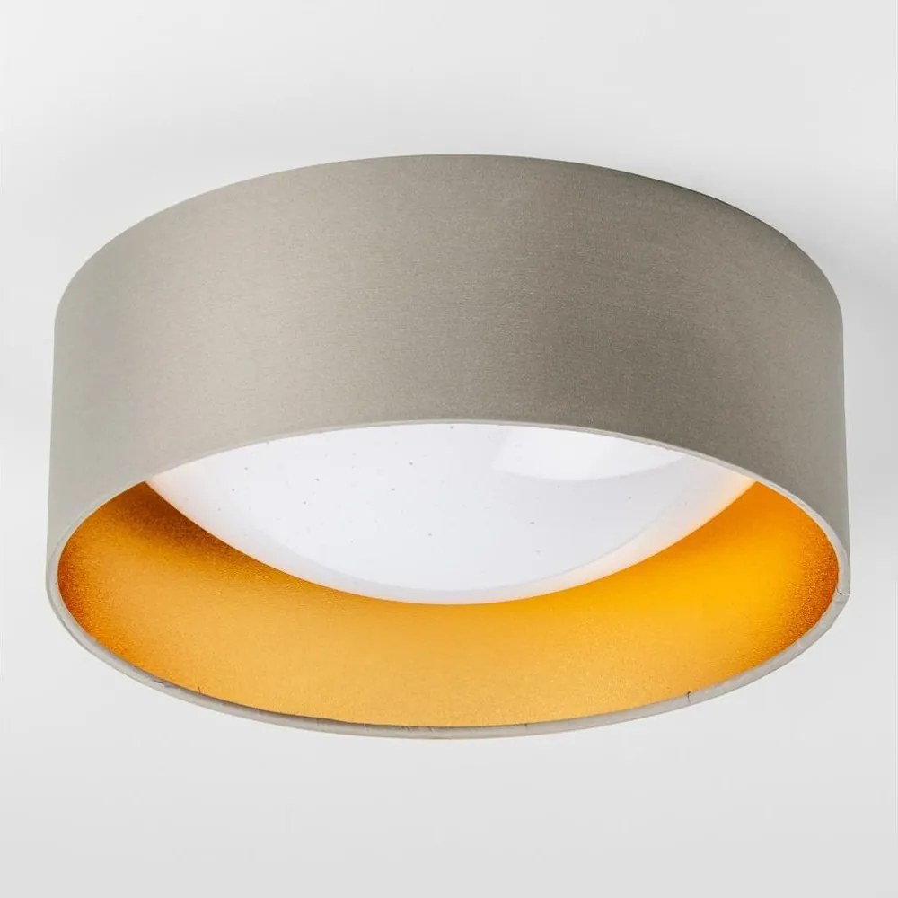Plafoniera LED/12W/230V Ø 32 cm taupe/oro