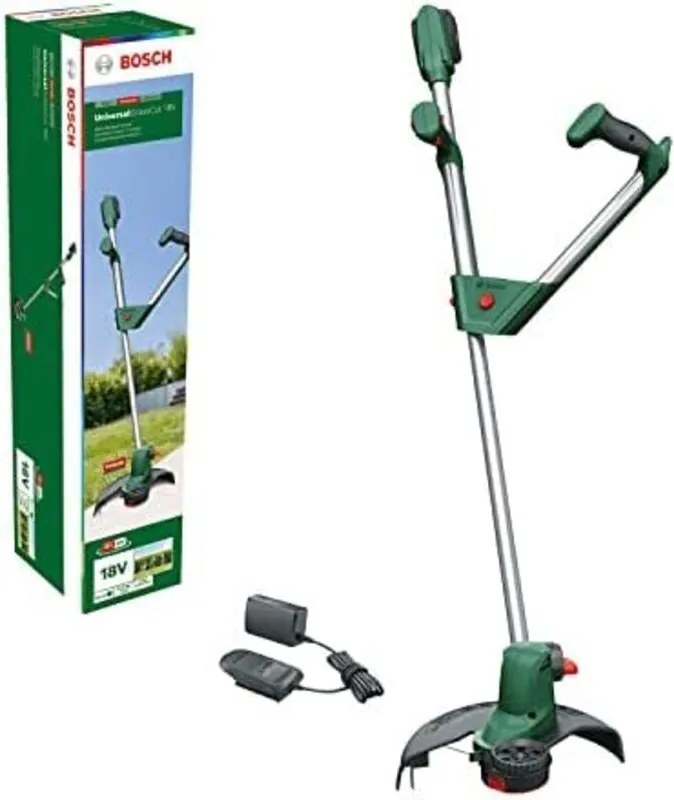 [PRODOTTO RICONDIZIONATO] BoschHome and Garden 06008C1D03, Tagliaerba a batteria UniversalGrassCut, 1 batteria da 2,0 Ah, sistema da 18V, diametro di
