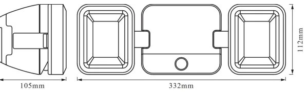 Osram - Faretto LED da parete per esterni con sensore BATTERY 2xLED/5W/4xD IP54