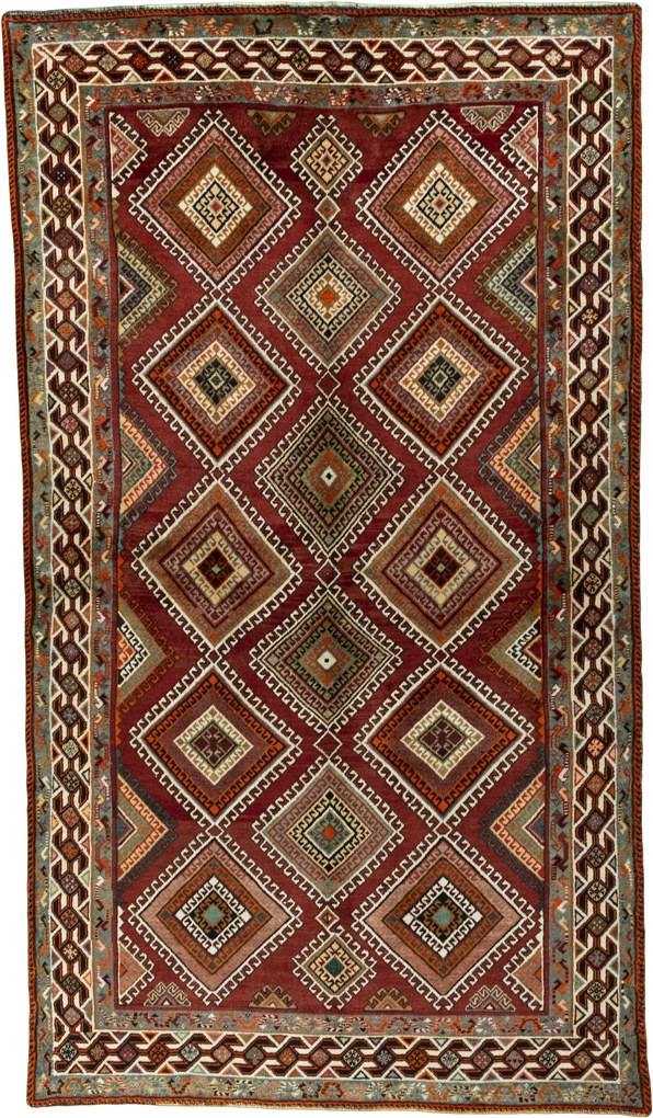 Shiraz Tappeto persiano 160x280 Rosso (Iran) Annodato A Mano