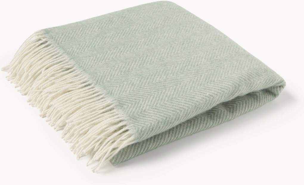 Coperta in lana con motivo a zig-zag Tirol