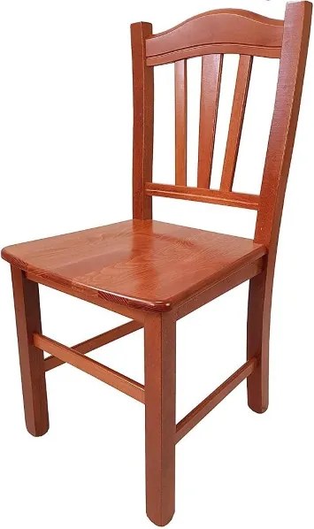 Sedia in legno massello con seduta legno Ciliegio SILVANA set da 2