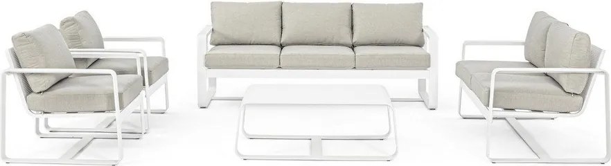 Tavolino da giardino in alluminio 62x105 cm Merrigan – Bizzotto