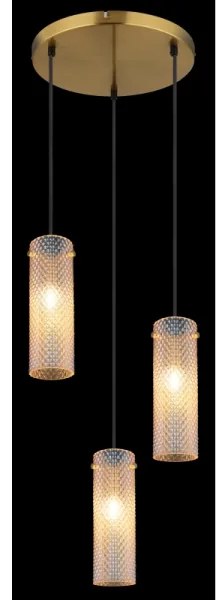 Globo 15775-3HR - Lampadario a sospensione con filo KAROLO 3xE14/40W/230V