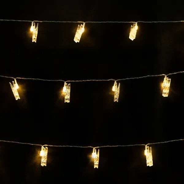 Aigostar - Catena luminosa decorativa a LED 80xLED/5W/USB 13 m bianco caldo