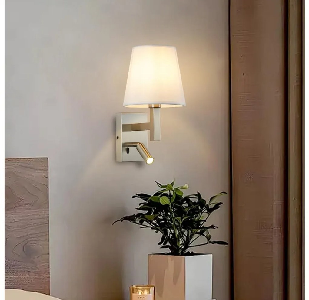 Brilagi - Applique a LED DEYA 1xE14/40W/230V + LED/3W bianco/cromo opaco